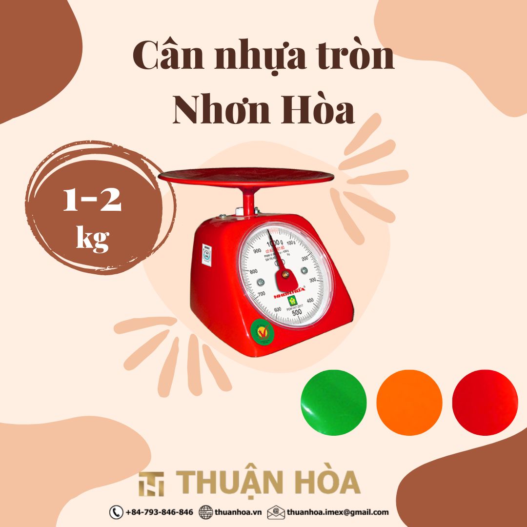 Cân nhựa tròn nhơn hòa 1kg 2kg
