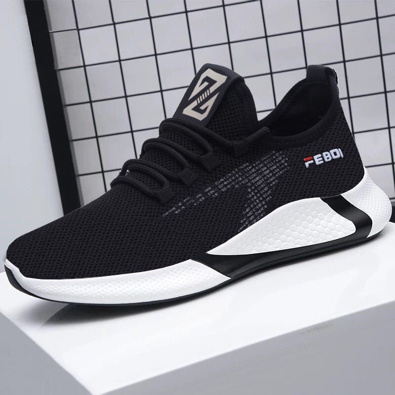 ( Có 2 Màu ) Giày nam thể thao sườn chữ XFC , Giày sneaker nam vải thoáng khí mẫu 2021 4