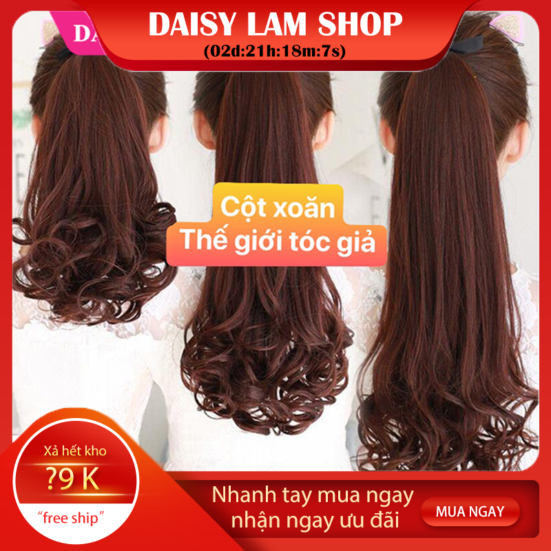 [HCM][ SIÊU DỄ THƯƠNG ] - CỘT TÓC GIẢ XOĂN NGẮN 58cm C011