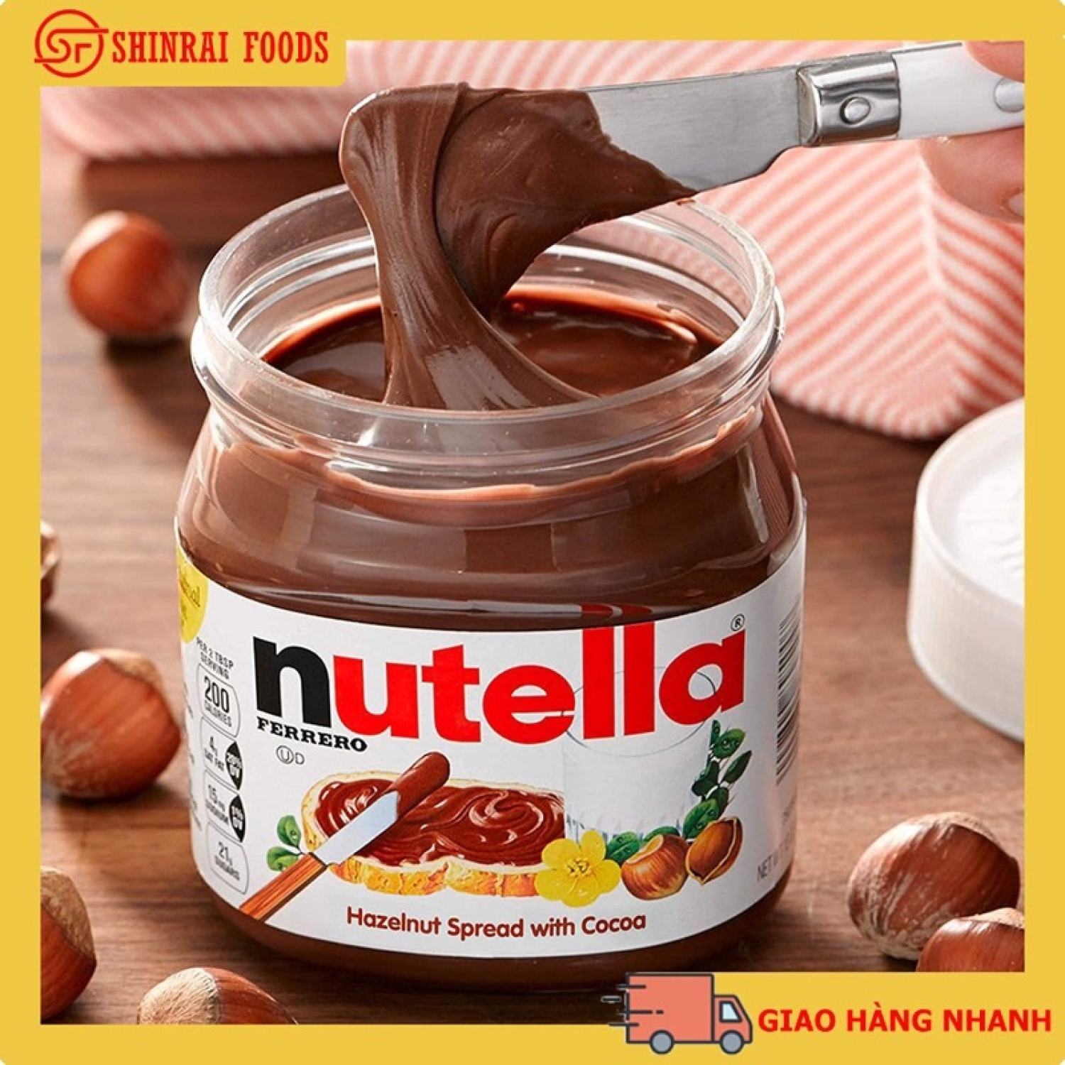 Bơ phết socola hạt phỉ Nutella Mỹ- 950gram