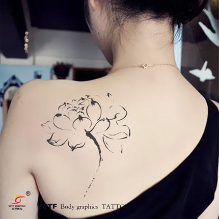 [HCM]Hình xăm dán nữ tatoo hoa sen kích thước 6 x 10 cm - miếng dán hình xăm đẹp dành cho nữ