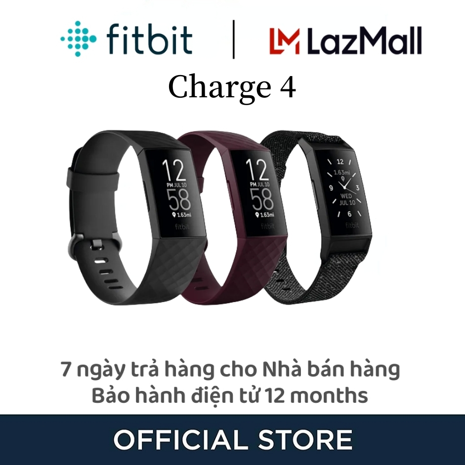 【48 giờ vận chuyển 100% Chính hãng Hàng chính hãng 100% Fitbit Charge 4 Thể dục&Hoạt động Tracker tích hợp GPS, Nhịp tim, Ngủ&Bơi Tracker 7 ngày miễn phí trả hàng