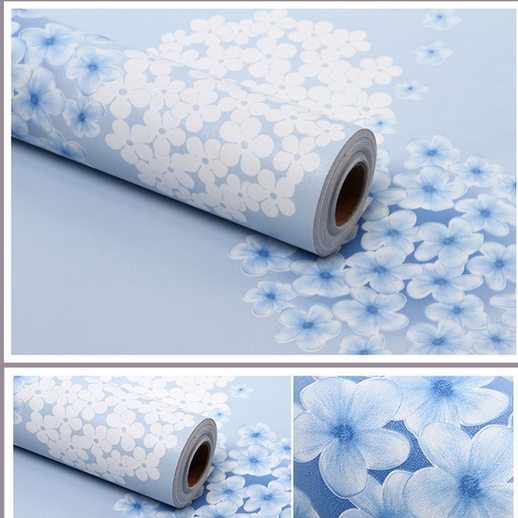 5m Giấy decal cuộn giấy dán tường tú cầu xanh BINBIN DT03(có sẵn keo)