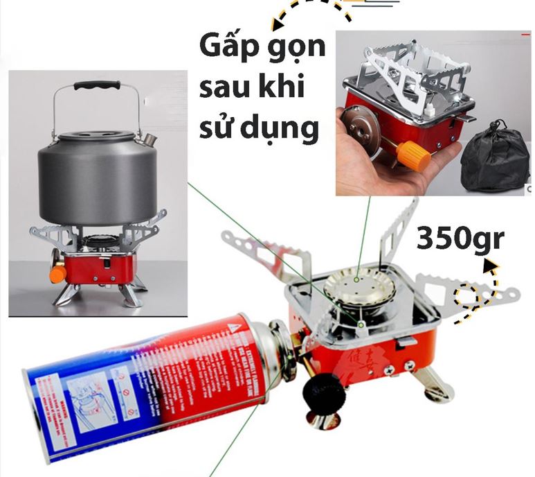 Bếp gas mini xếp gọn du lịch dã ngoại đa năng-Bếp Gas Mini Xếp Gọn Cao Cấp Sử Dụng Trong Du Lịch Dã Ngoại và Gia Đình.