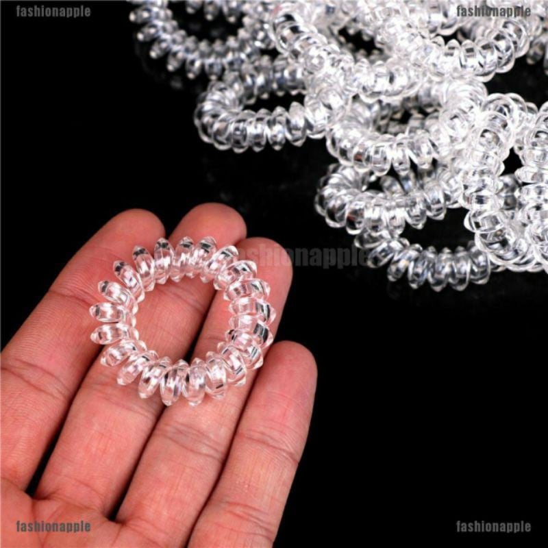 5 cái dây cột tóc lò xo trong suốt nhỏ 3cm