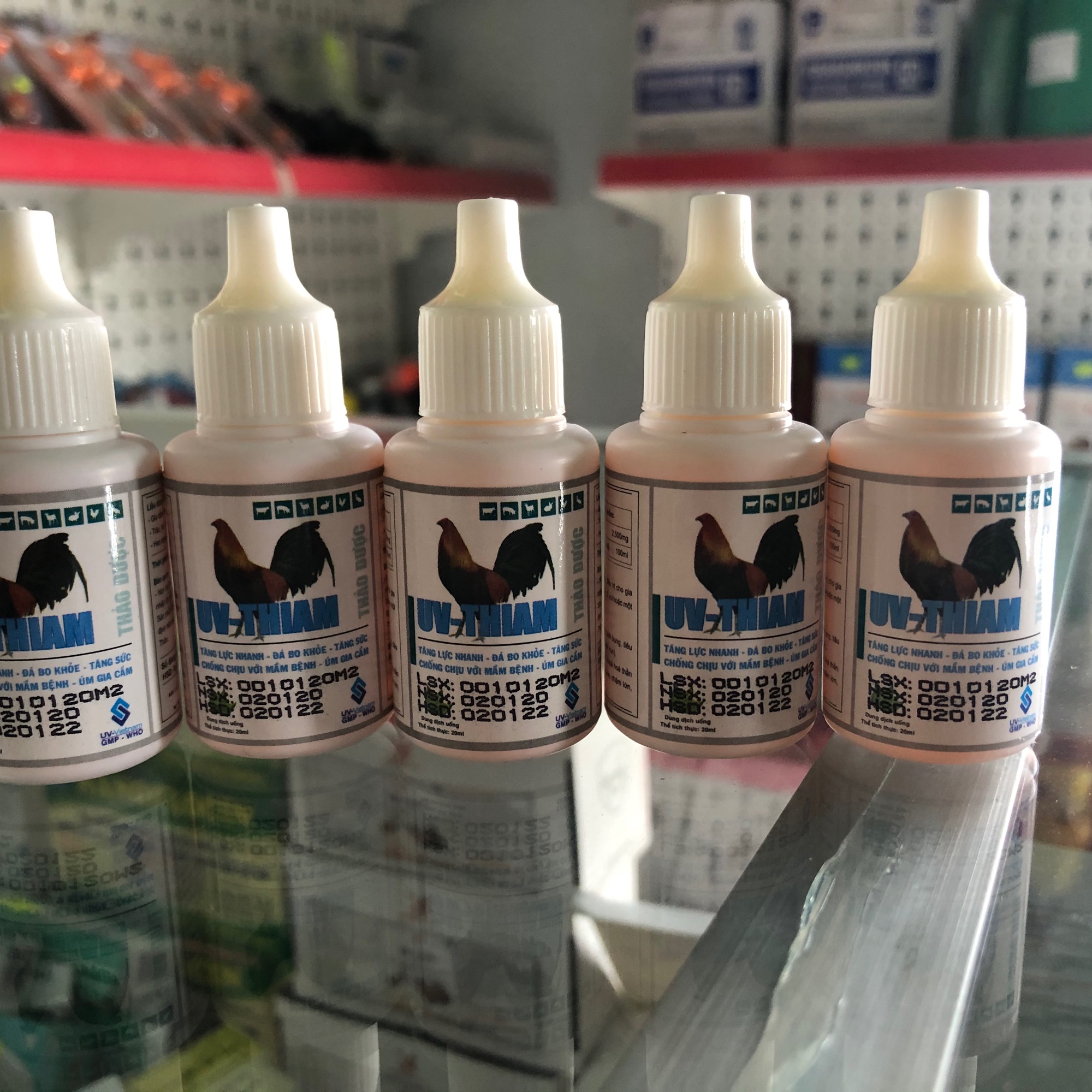 Combo 5 lọ uv thiam 20ml tăng lực tăng bo cho gà