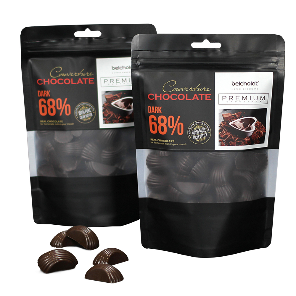 [SOCOLA CHUẨN VỊ, VIÊN NHỎ TIỆN DỤNG, TIẾT KIỆM] Socola, chocolate Belcholat đen đắng nguyên chất 68% cacao túi 270g