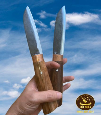 Dao gọt hoa quả Mộc Nhiên Blades hàng rèn thủ công từ nhíp xe ô tô sắc bén