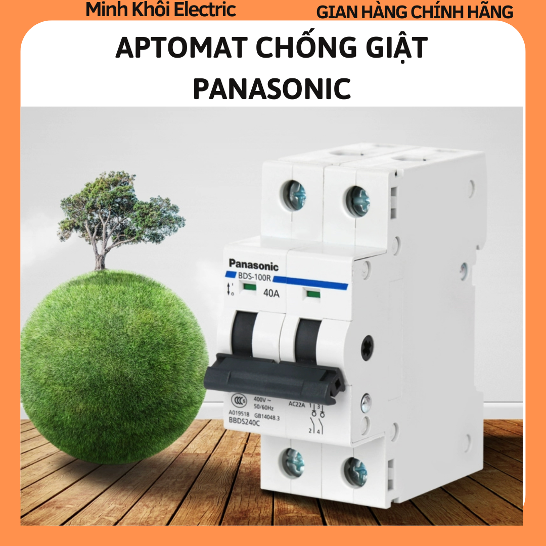Aptomat chống giật Panasonic, CB Chống Giật Panasonic RCBO, attomat chong rò RCBO