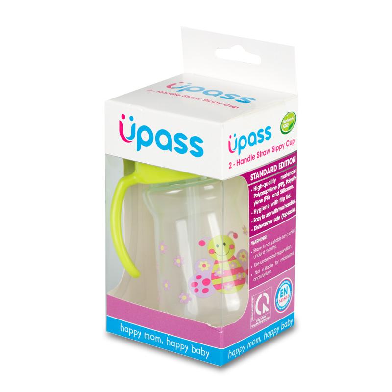 Cốc uống nước bằng ống hút 2 tay cầm Upass (Made in Thailand) UP0080N