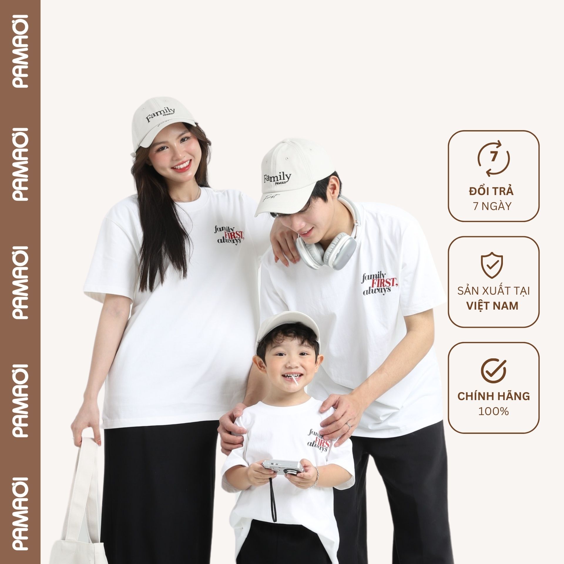 Nón lưỡi trai gia đình family first cho bố mẹ & bé