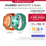 Đồng Hồ Thông Minh HUAWEI WATCH FIT 5 Series |Titanium & Kính Sapphire 2.5D | Mini-Workout
