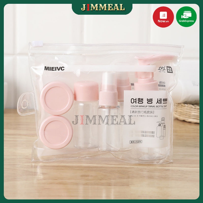 Bộ chiết mỹ phẩm du lịch 7 món, 9 món tiện dụng