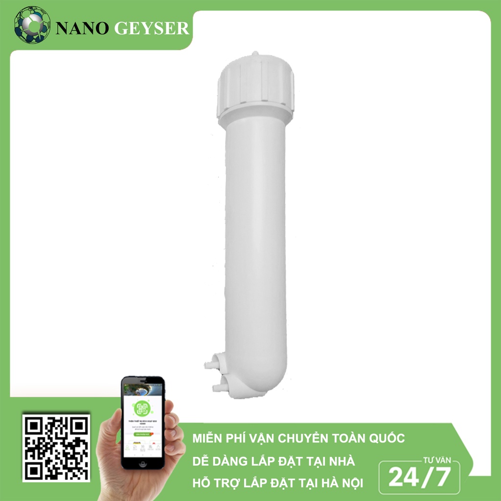 Vỏ màng RO nối nhanh, Cốc số 4 đựng màng RO, Tặng cút cắm nhanh