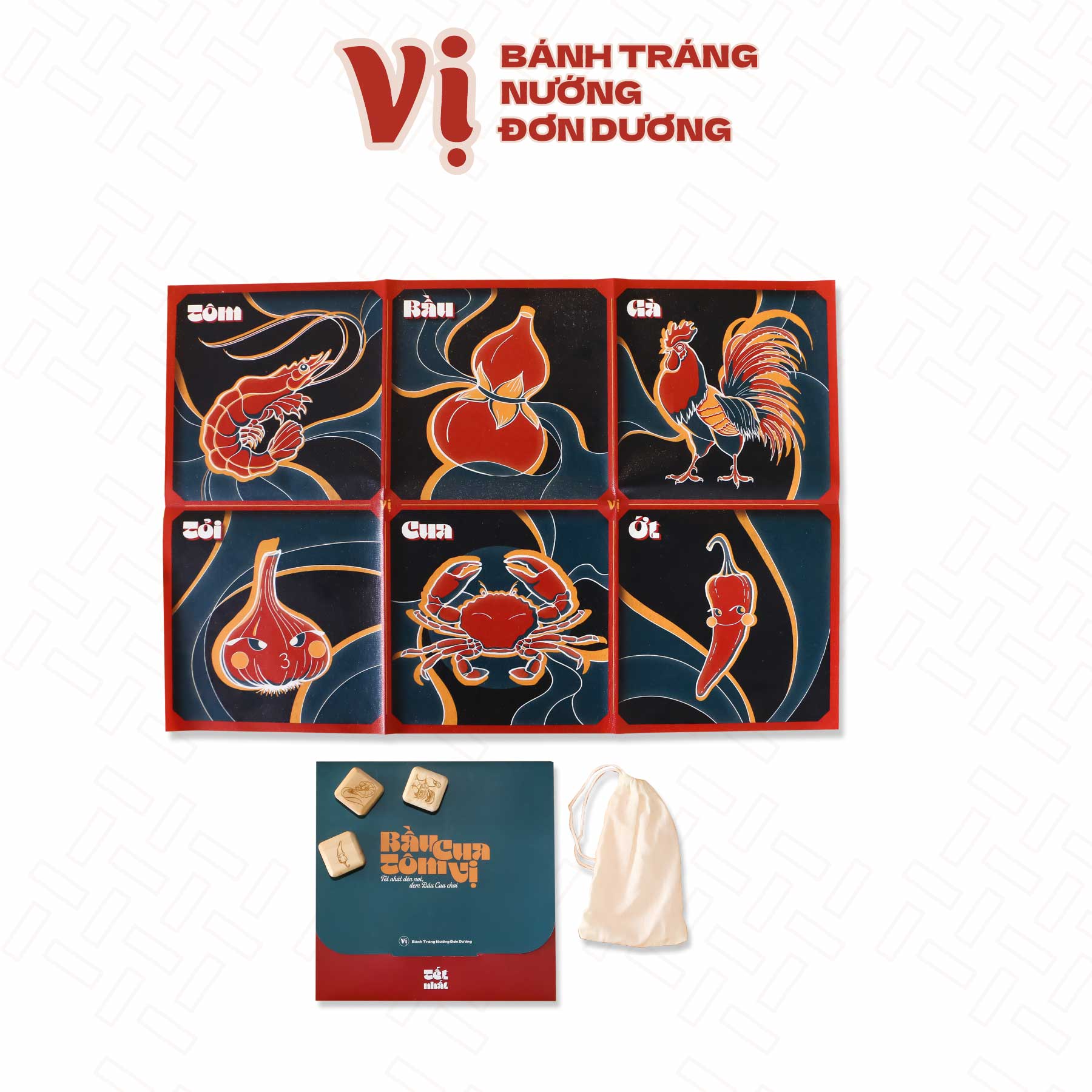 Bộ trò chơi dân gian bầu cua tôm vị