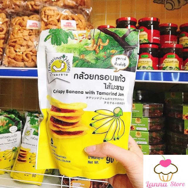 Chuối sấy kẹp me dạng gói 90g - Thái Lan
