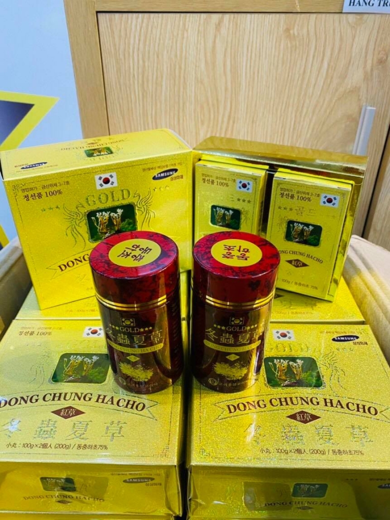 Đông Trùng Hạ Thảo Hàn Quốc, Hộp 2 lọ x 100gr - Tốt cho người cao tuổi