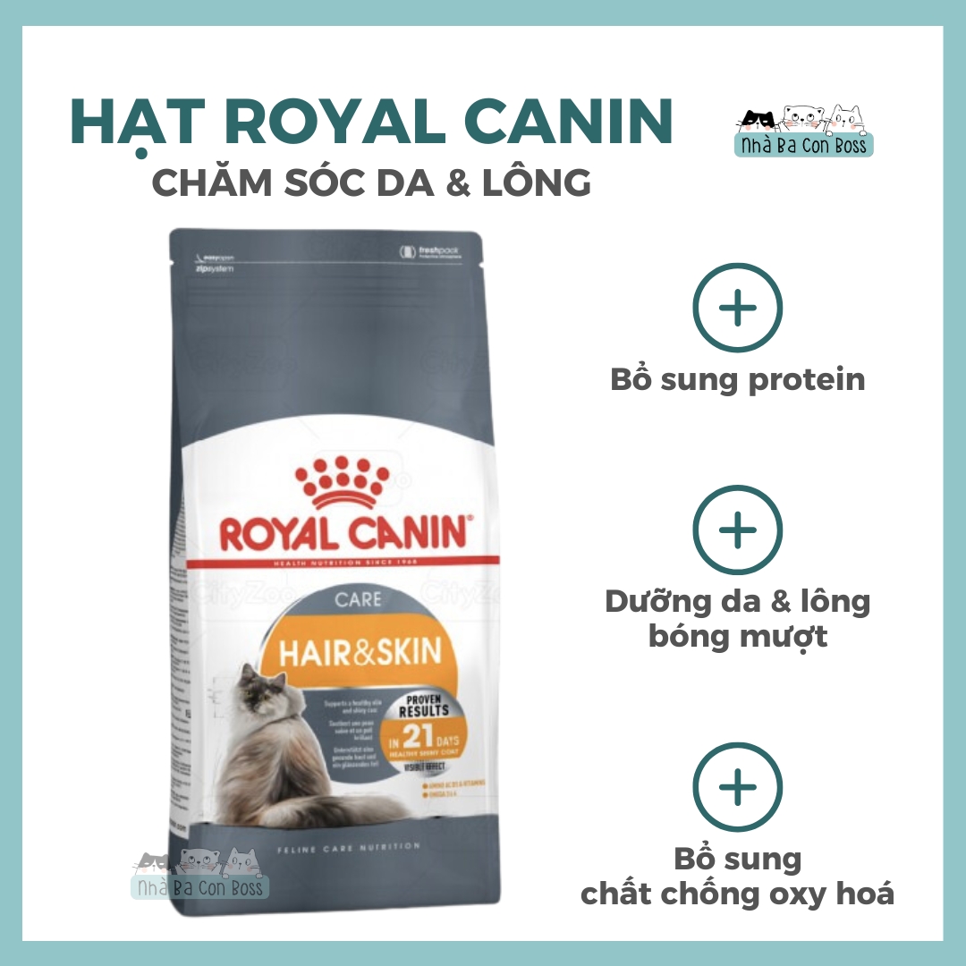 Hạt Cho Mèo Trưởng Thành Royal Canin Hair & Skin