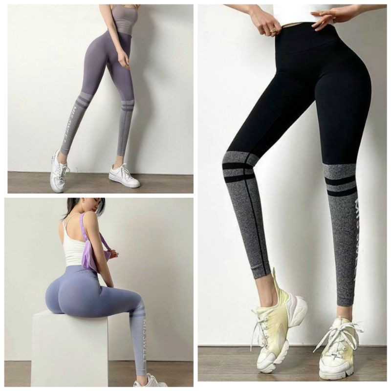 Quần tập legging chun mông cạp cao siêu nâng mông có viền tập gym yoga cao cấp