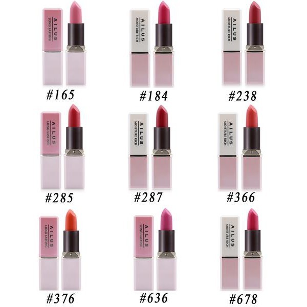 Son mịn môi giàu độ ẩm Naris Ailus Smooth Lipstick Moisture Rich Cao cấp Nhật Bản #184 Rose Pink - Hàng chính hãng