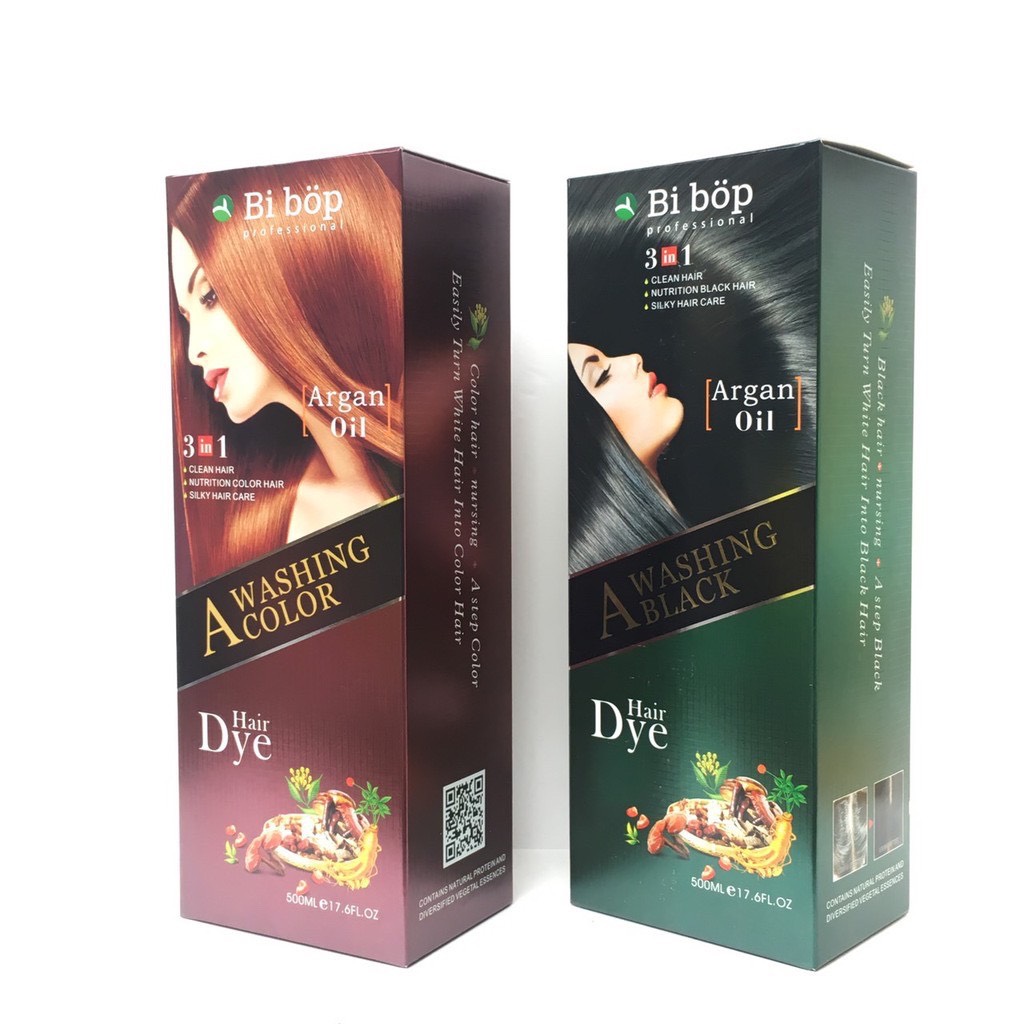 Dầu gội phủ tóc bạc đen - nâu thảo dược bibop nhật bản | thành phần 100% thảo dược | chính hãng | 500ml