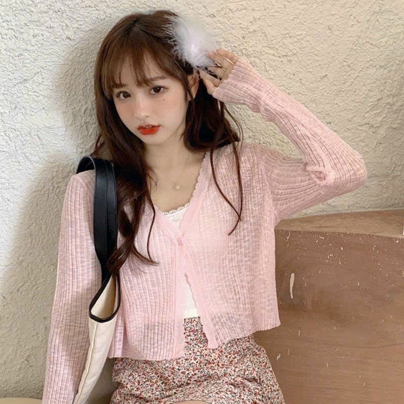 Áo khoác cardigan màu TSAK470 chất voan tơ mịn mát cao cấp loại 1
