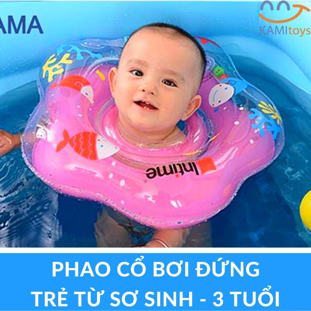 Phao tắm bể bơi, phao cổ chống lật. Phao Bơi Chống Lật Đỡ Cổ Sắc Màu Siêu Cute Cho Bé