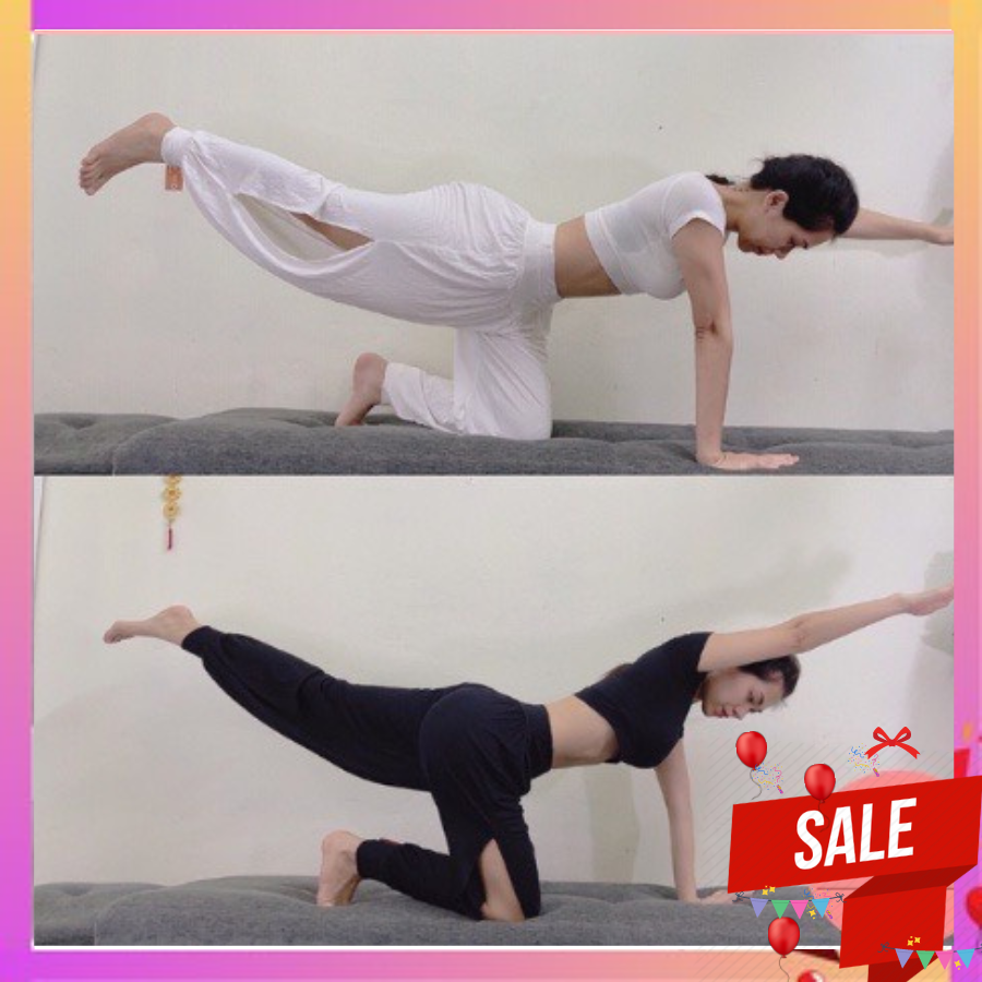 Bộ Tập Yoga Alibaba ,Tập Zumba Múa Bụng Ống Xẻ Chất Cotton Lạnh - Mẫu Độc Quyền