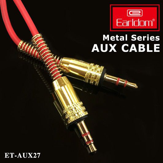 Dây ra loa 2 đầu 3.5 earldom aux 27, dây kết nối điện thoại ra loa hai đầu jack tròn  KLH