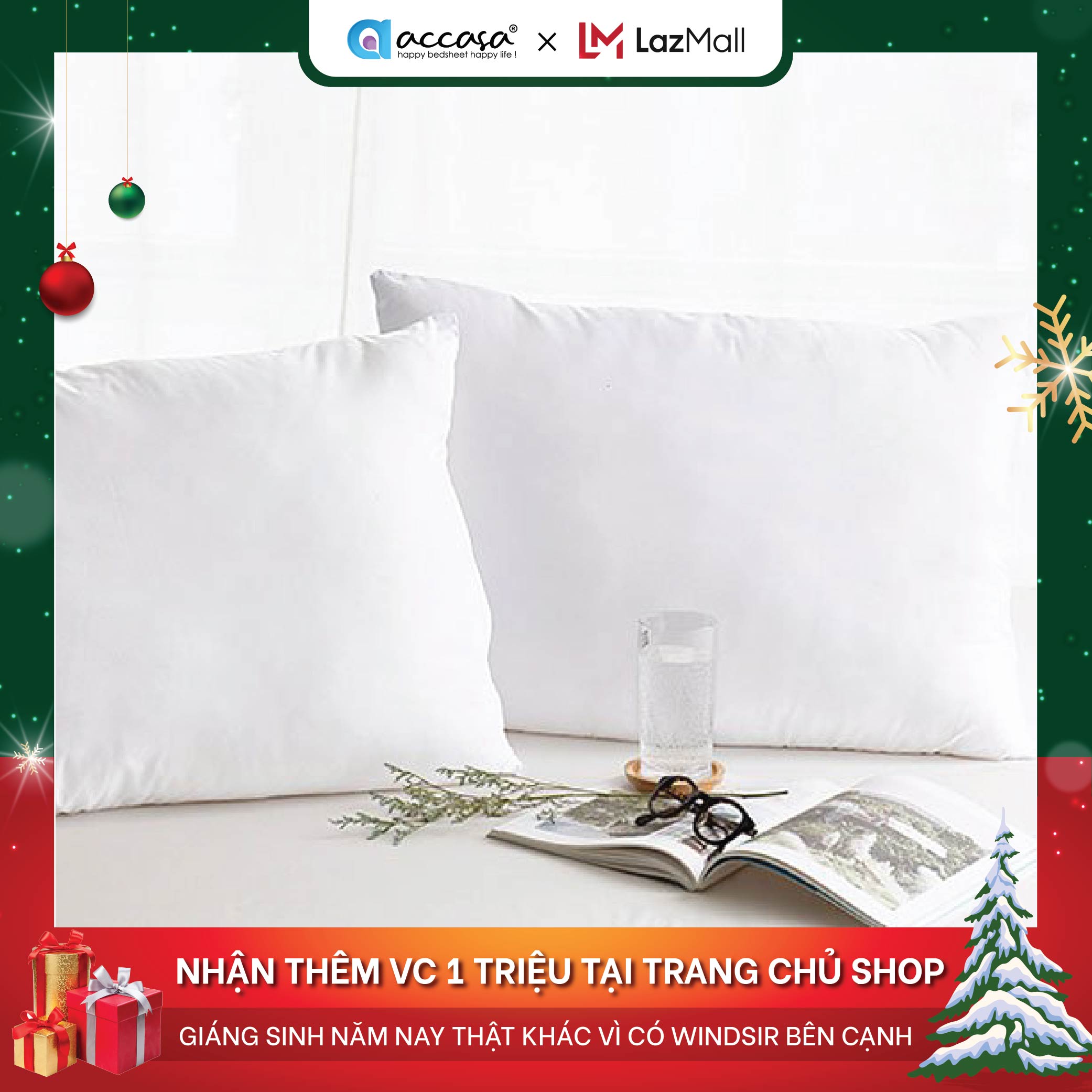 Bộ 2 Ruột Gối Nằm Gối Ngủ Bông Gòn Sợi Polyester 50x70cm 700gram Thoáng Mát Dành Cho Người Lớn