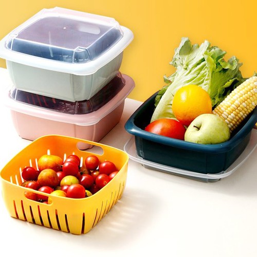 [HCM]BỘ RỔ THAU 3 IN 1 CAO CẤP CÓ NẮP ĐẬY TIỆN LỢI - BỘ RỔ THAU ĐA NĂNG LÀM BẰNG NHỰA PP CAO CẤP TIỆN DỤNG CHO NHÀ BẾP