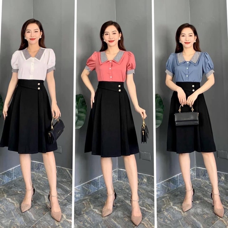 Chân váy dài qua gối hàng đẹp