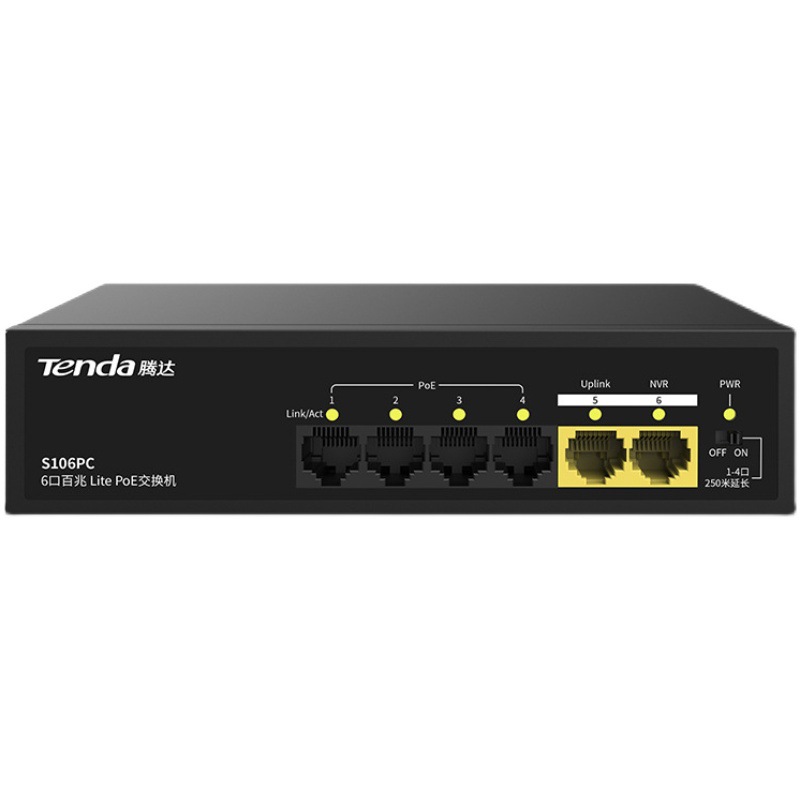 Switch PoE TENDA 5, 8 cổng PoE + 2 cổng Uplink 45W 70W
