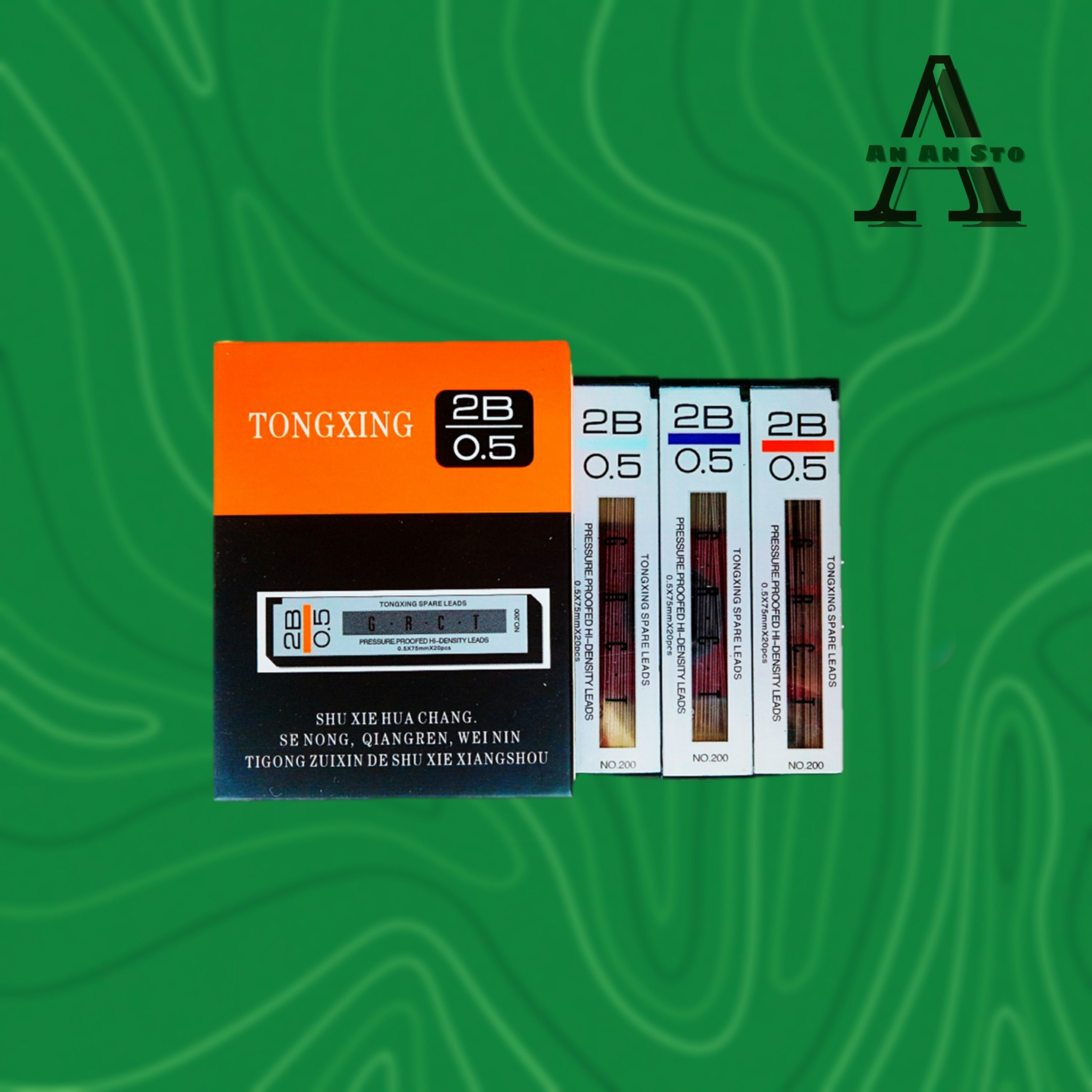 Set 3 tuýt ruột bút chì kim 2b 0.5mm tongxing