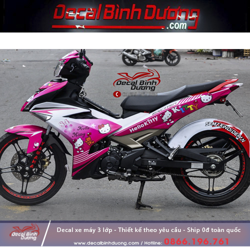 [ẢNH TỰ CHỤP] Tem Trùm Exciter 150 Hello Kitty Đơn Giản  - Đổi Trả Miễn Phí - Kèm Quà Tặng