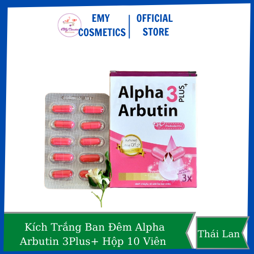 [HCM]Viên kích trắng da body ban đêm Alpha Arbutin Collagen 3X Thái Lan - Hộp 1 vĩ 10 viên