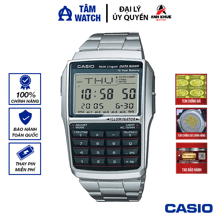 Đồng hồ nam dây kim loại casio standard chính hãng anh khuê dbc-32d-1adf