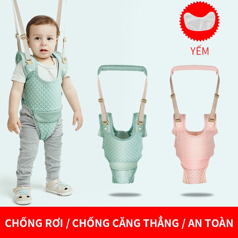 Có thể tháo rời,Đai tập đi Happy Walk mới nâng cấp,An toàn và thoáng khí,Khăn thấm nước bọt miễn phí