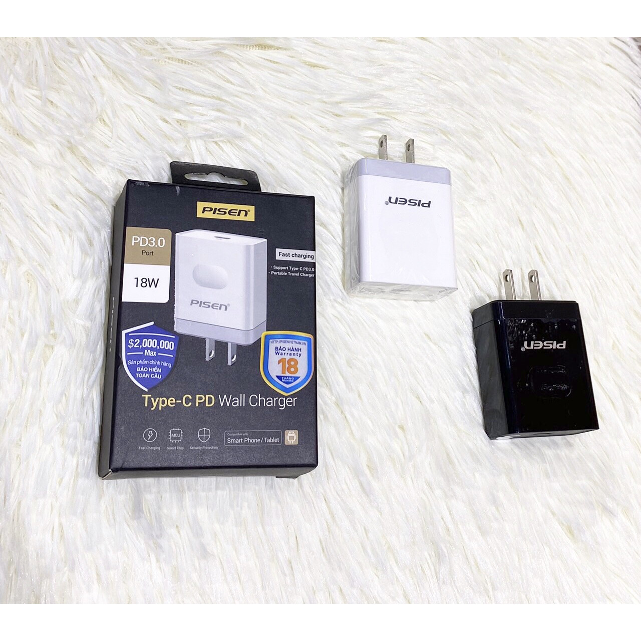Củ sạc type-c pd wall charger 18w - hàng chính hãng