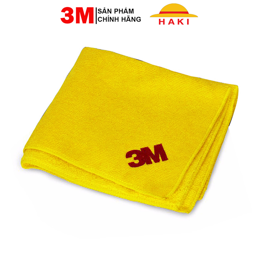 Khăn lau xe ô tô chuyên dụng không trầy xước hút nước tốt 3M, khăn lau xe máy, xe hơi 3M Microfiber 50400 32cmx36cm