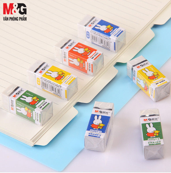 Combo 3 cục gôm tẩy thỏ m&g- gôm màu trắng-mf6303