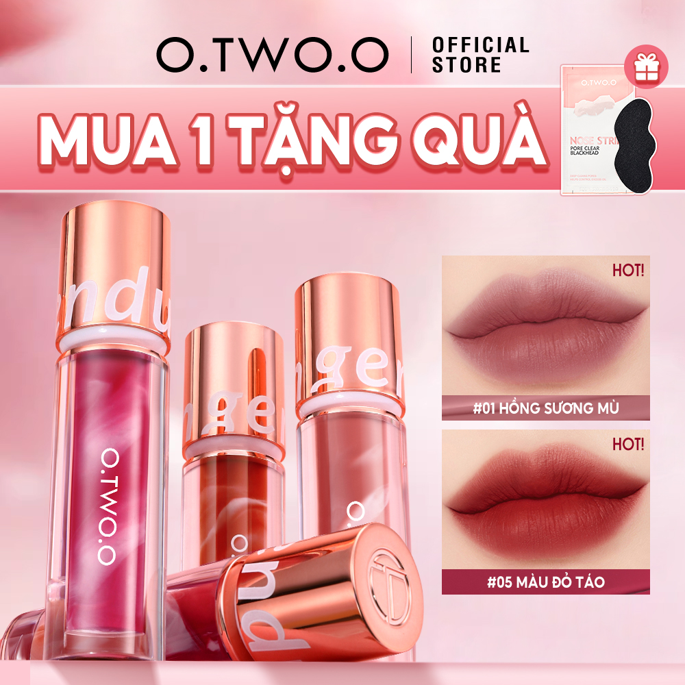 Son Môi O.TWO.O Son Môi Mờ Son Bóng Lâu Chống Thấm Nước Chống Dính Cốc Trang Điểm Môi Trang Điểm Trang Điểm Môi 2.5g