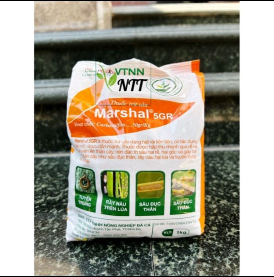 Marshal 1 kg trừ tuyến trùng, rầy nâu, sâu đục thân