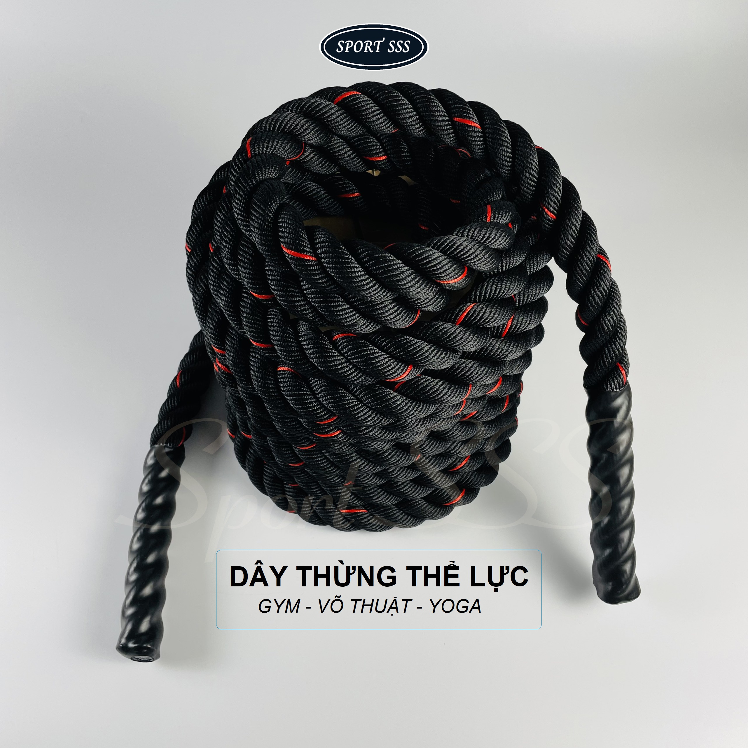 Dây thừng thể lực - gym - yoga -võ thuật - cardio - 9m -12m - 15m- ø 25mm - 38mm - 50mm cao cấp.