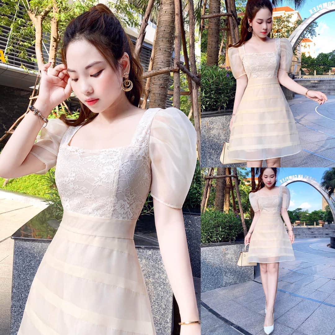 Váy đầm trắng liền thân đẹp kiểu hàn quốc độc đáo đáng yêu  KienThucMoiNgay