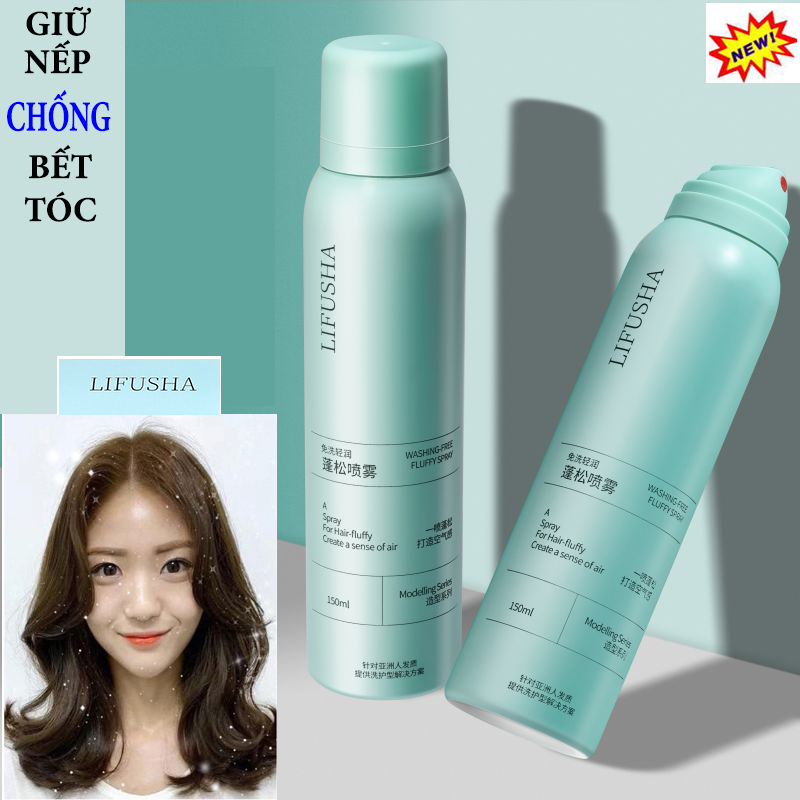 Keo xịt tóc khô LIFUSHA, Keo xịt tóc giữ nếp chống bết tóc - Gôm xịt tóc giữ nếp Lifusha