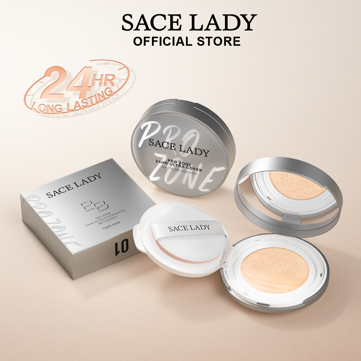MUA 1 CUSHION TẶNG 1 LÕI THAY THẾ] Phấn nước BB Cushion SACE LADY Long Wear  Chống thấm nước BB Foundation Natural Matte Perfect Oil Control with SPF 30  +, 10g | Lazada.vn