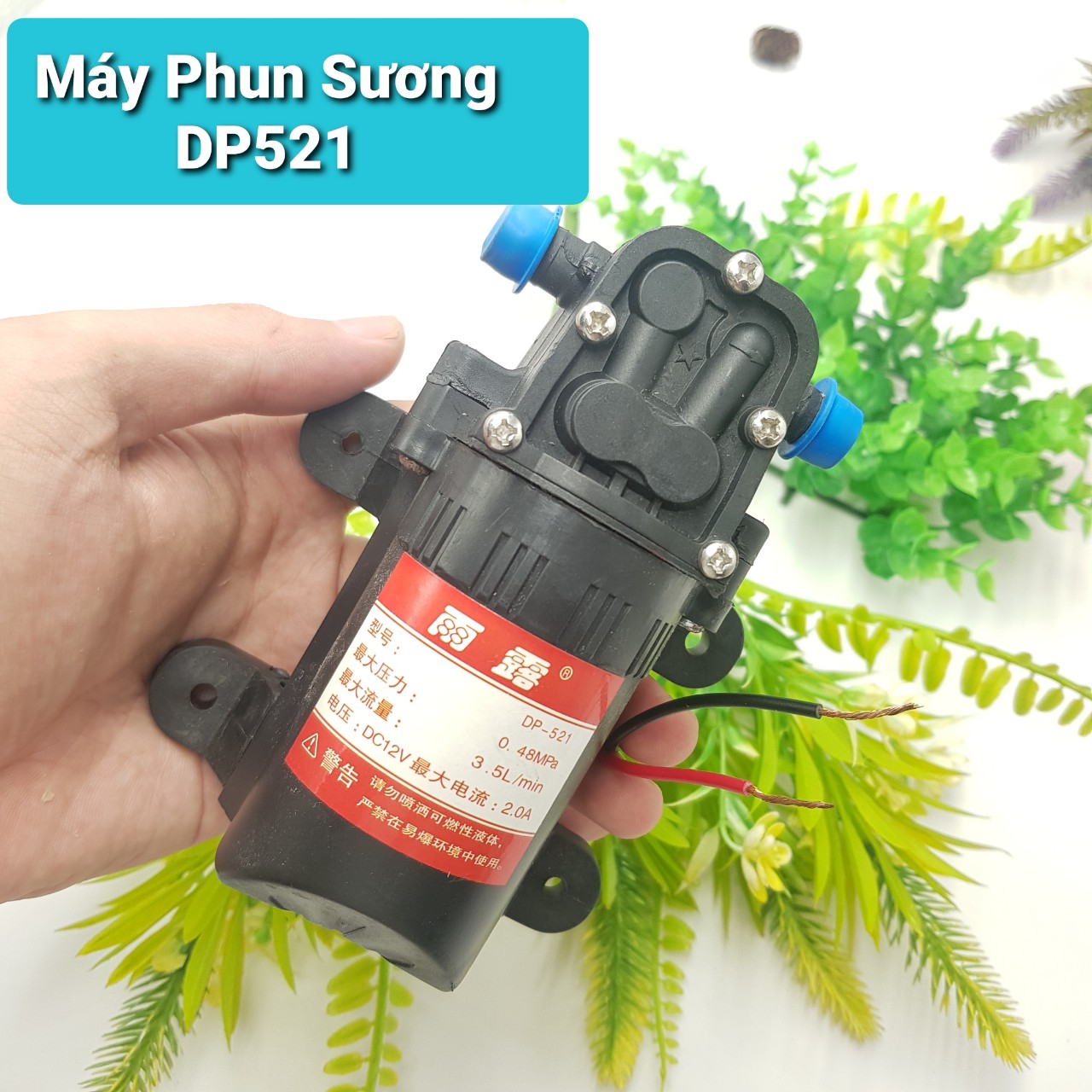 Máy Bơm Tăng Áp 12V DP-521 Máy Phun Sương Tăng Áp 3.5 Lít Bơm Nước 12V Động Cơ 775Máy Bơm DP521