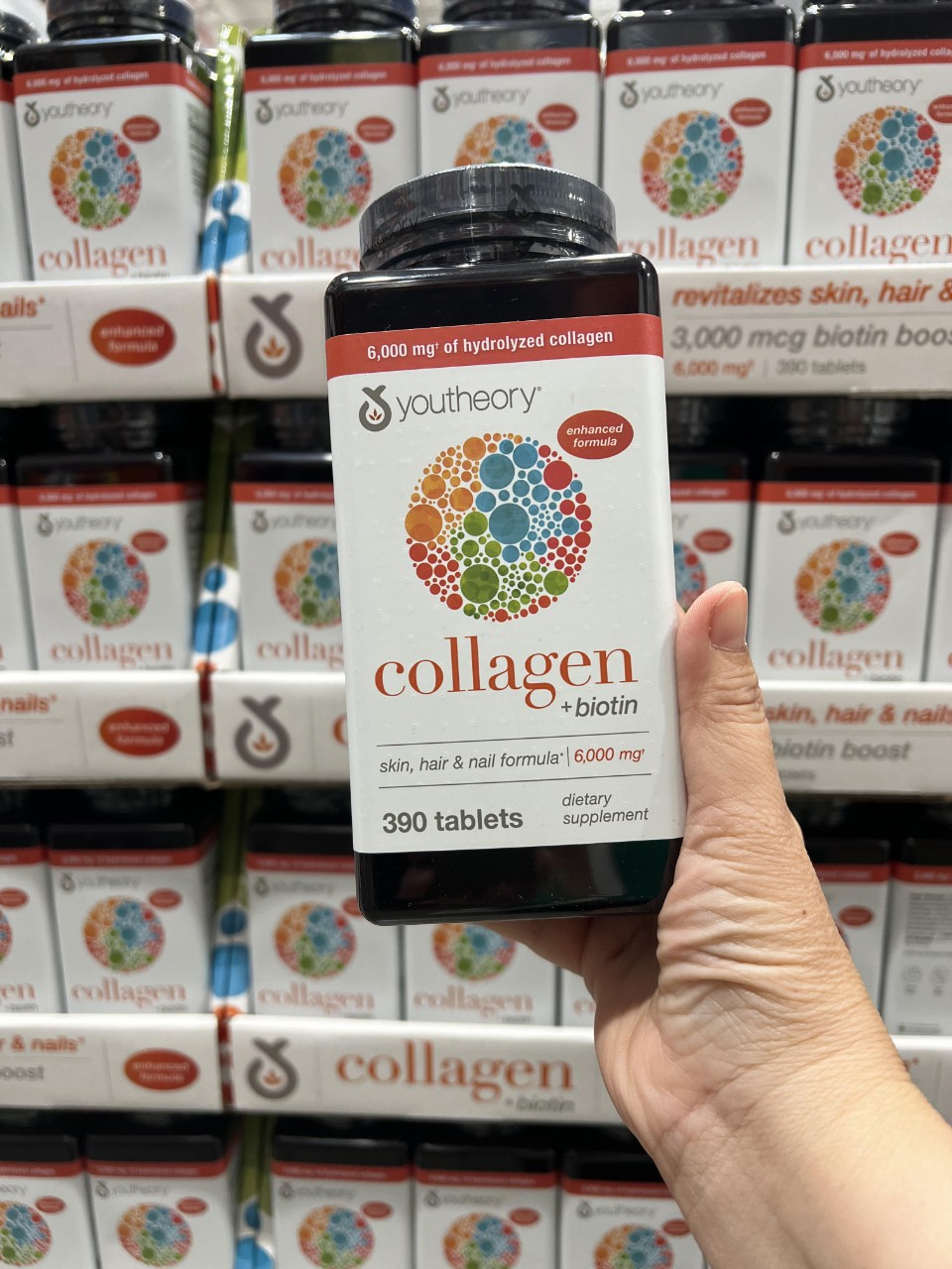 Viên uống chống lão hóa Youtheory Collagen + Biotin 6000mg