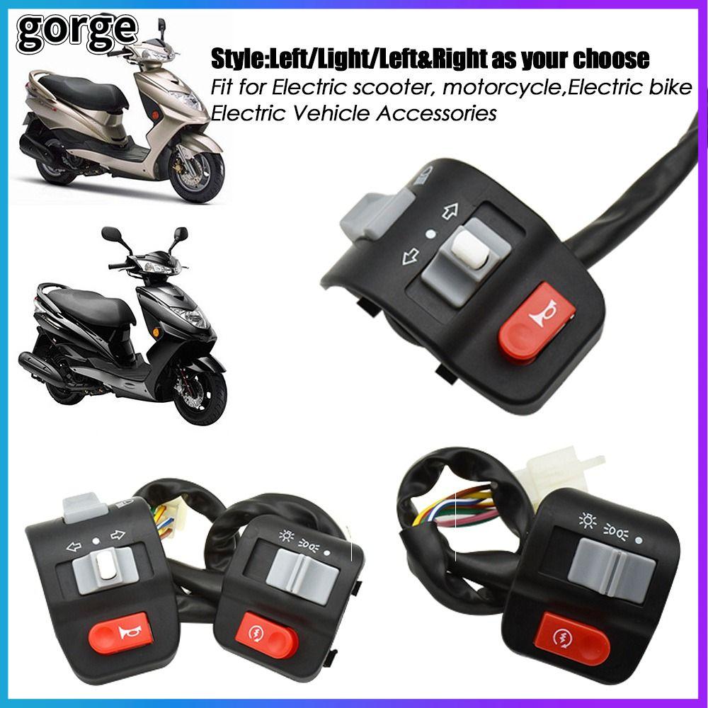 Gorge công tắc đèn led cho xe đạp điện nút nhấn đôi phụ kiện xe điện công tắc đèn flash công tắc tay cầm đèn pha công tắc còi phụ tùng xe máy